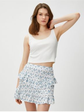 Koton Tiered Mini Skirt with Elastic Waist