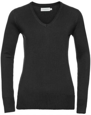 Women's knitted pullover with neckline V R710F 50/50 50% Cotton
50% acrylic CottonBlend TM weave 12 275g