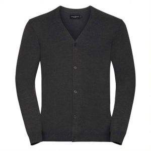 Men's classic and easy to care for, zipped sweater with neckline V R715M 50/50 50% Cotton 50% acrylic CottonBlend TM weave 12 275g