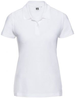 Women's white cotton polo shirt Ultimate Russell