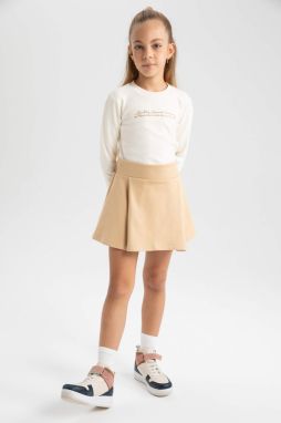 DEFACTO Girl Thin Sweatshirt Fabric A Cut Knitted Skirt