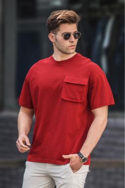 Madmext Claret Red Men's Pocket Detailed T-Shirt 5225