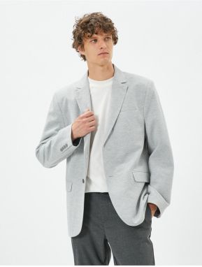 Koton Blazer Jacket Slim Fit Buttoned Double Pocket Detailed