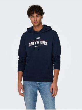 Dark Blue Men's Hoodie ONLY & SONS Lenny - Men