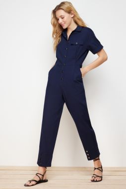 Trendyol Navy Blue Woven Overalls