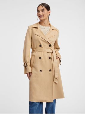 Orsay Beige Ladies Suede Trench Coat - Women