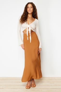 Trendyol Camel Modal A-line Maxi Length Woven Skirt