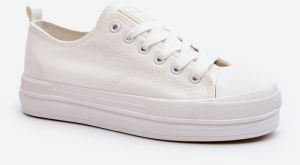 Women's fabric sneakers white Staneva