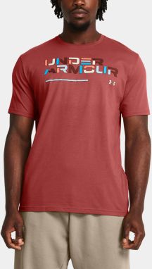 Under Armour T-Shirt UA Colorblock Wordmark SS-RED - Men