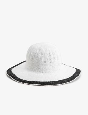 Koton Straw Hat Trilby Textured Stripe Detailed