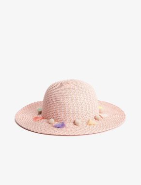 Koton Straw Hat with Pompom Detail