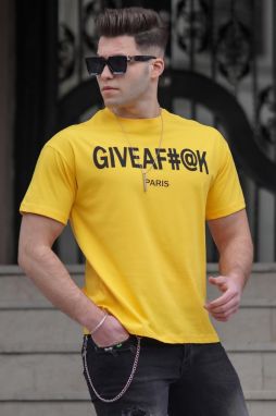 Madmext Men's Yellow T-Shirt 4969