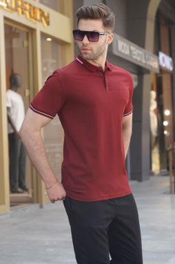 Madmext Claret Red Polo Men's T-Shirt 6113