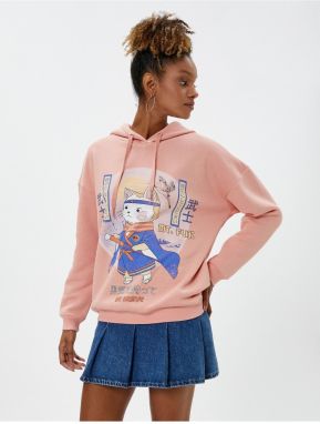 Koton Anime Sweatshirt Hoodie Long Sleeve Printed