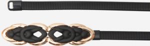 Shelvt Women's slim elastic belt black