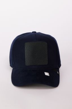 AC&Co / Altınyıldız Classics Men's Navy Blue 100% Cotton Hat with Replaceable Stickers