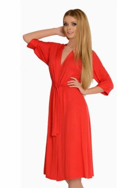 Bathrobe De Lafense 892 Visa long 3XL-4XL women's red 024