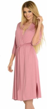 Bathrobe De Lafense 892 Visa long 3XL-4XL women's dirty pink 018