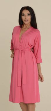 Women's bathrobe De Lafense 892 Visa long 3XL-4XL raspberry 021