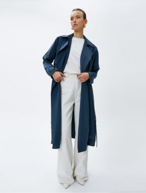 Koton Flowy Double Breasted Trench Coat With Belt