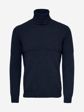 Dark Blue Men's Ribbed Turtleneck ONLY & SONS Al - Men