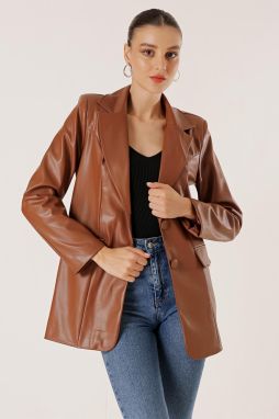 Autor: Saygı Dvojgombíková falošná vrecková podšitá kožená bunda