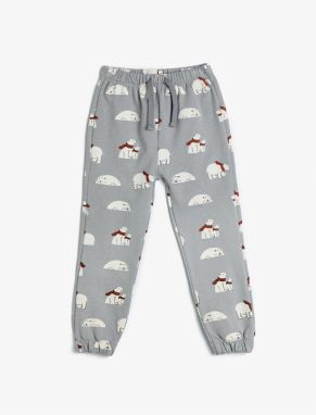 Koton Polar Bear Printed Jogger Sweatpants Cotton