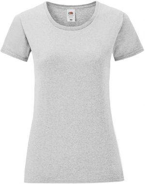 Iconic Grey Women's T-shirt in combed cotton Fruit of the Loom