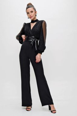 By Saygı Silvery Organza Sleeve Jumpsuit