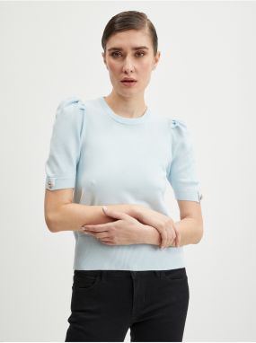 Light blue Ladies Short Sleeve Sweater Guess Emma - Women