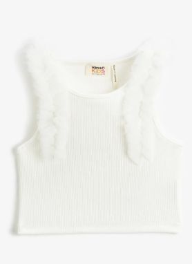 Koton Plain White Girls' Undershirt 3skg30021ak