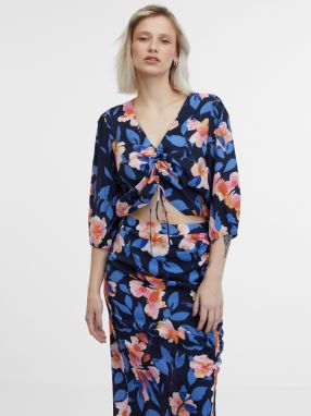 Orsay Dark Blue Ladies Floral Blouse - Women