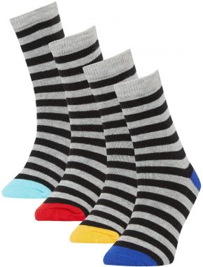 DEFACTO Boys Striped 4-Pack Socks