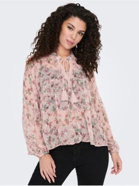 Light pink women's floral blouse ONLY Aida - Women