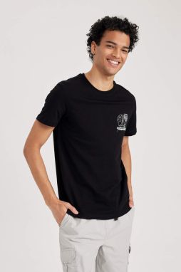 DEFACTO Slim Fit Crew Neck Printed T-Shirt