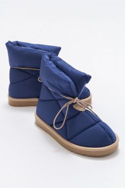 LuviShoes High Blue Women's Parachute Fabric Boots.