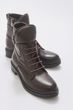 LuviShoes Soile Brown Floter Genuine Leather Women's Boots.