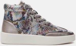 Desigual Women's Patterned Platform Ankle Sneakers in Silver De - Women