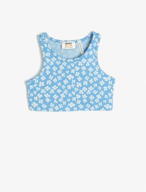 Koton Half Tank Tops, Sleeveless, Floral Slim Fit.