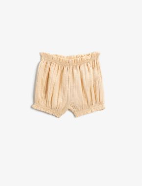 Koton Shirred Shorts. Elastic Waist And Legs Cotton.