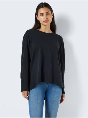 Black Womens Basic Oversize Long Sleeve T-Shirt Noisy May Ma - Women