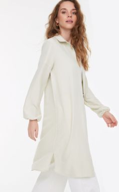 Trendyol Stones Midi Oversize Aerobin Shirt With Slits in the Side