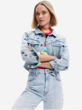 Light blue Desigual Soho Womens Denim Jacket - Women