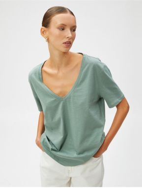 Koton Cotton Basic T-Shirt V Neck