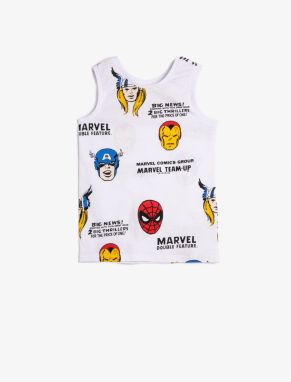 Koton Marvel Singlets Licensed Printed Sleeveless Crew Neck Cotton