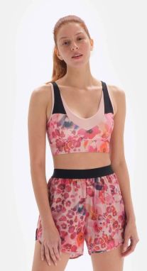 Dagi Patterned Pink Women's Cross-back Sports Bra.