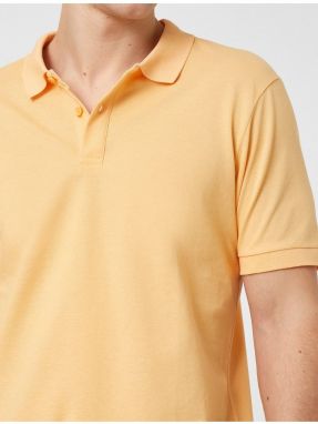 Koton Basic tričko Polo Neck Slim Fit s gombíkmi.