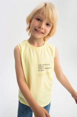 DEFACTO Boy Regular Fit Sleeveless Slogan Print Vest