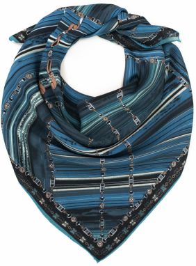 Art Of Polo Woman's Scarf Szq013-4 Navy Blue