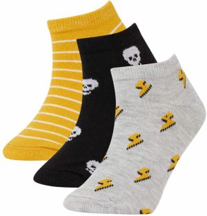 DEFACTO Boys' Cotton 3 Pack Short Socks